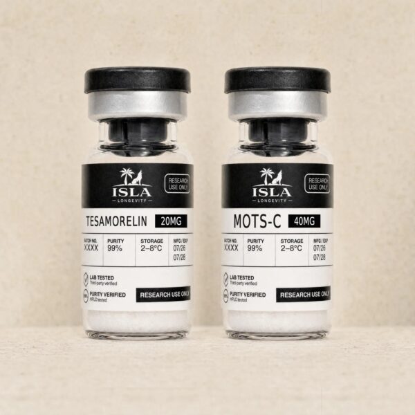 ISLA-STACK-METABOLIC Isla Longevity Metabolic Stack: Tesamorelin 20mg and MOTS-C 40mg vials